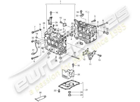 a part diagram from the Porsche 997 parts catalogue