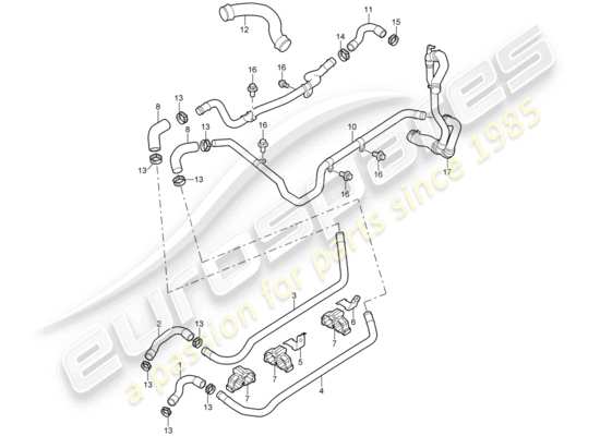 a part diagram from the Porsche 997 parts catalogue