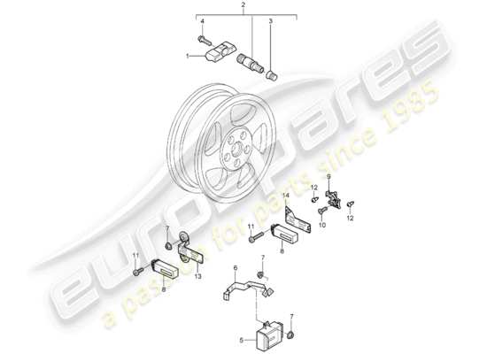 a part diagram from the Porsche 997 (2008) parts catalogue