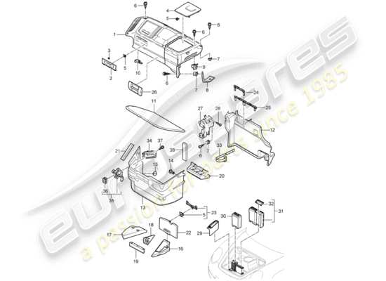 a part diagram from the Porsche 997 parts catalogue