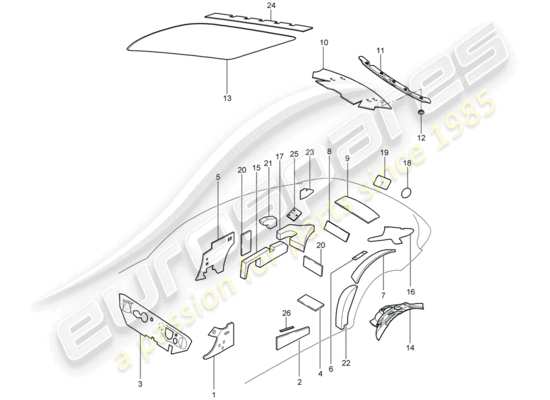 a part diagram from the Porsche 997 parts catalogue