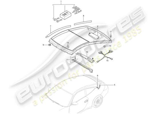 a part diagram from the Porsche 997 parts catalogue