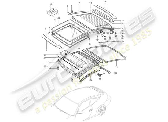 a part diagram from the Porsche 997 parts catalogue