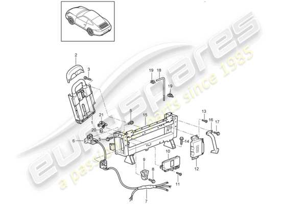 a part diagram from the Porsche 997 parts catalogue