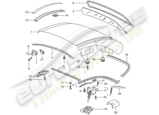 a part diagram from the Porsche 997 parts catalogue