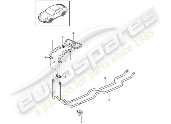 a part diagram from the Porsche 997 (2008) parts catalogue