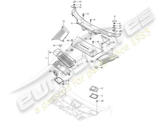 a part diagram from the Porsche 997 parts catalogue