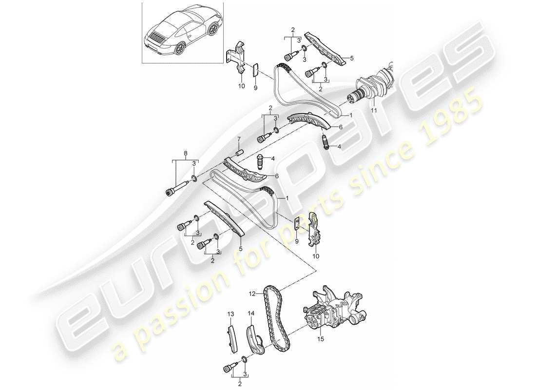 Porsche 997 Gen. 2 (2009) VALVE CONTROL Part Diagram