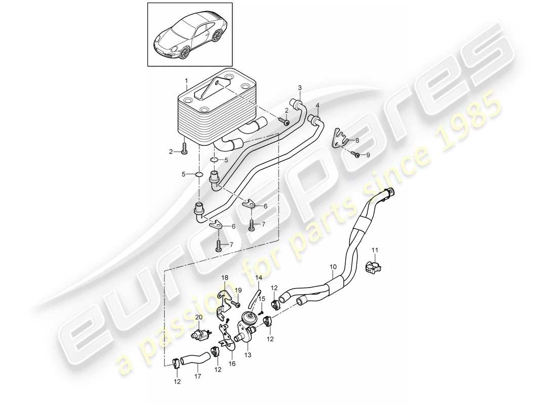 Porsche 997 Gen. 2 (2009) - PDK - Part Diagram