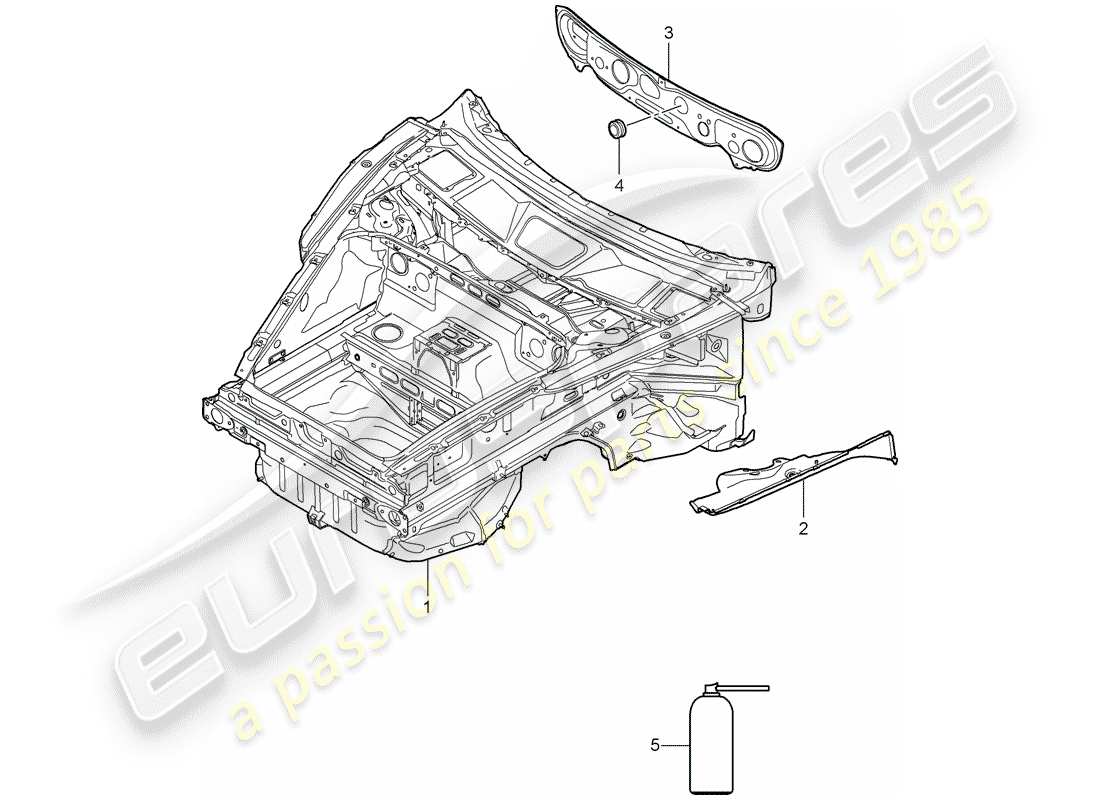 Porsche 997 Gen. 2 (2009) front end Part Diagram