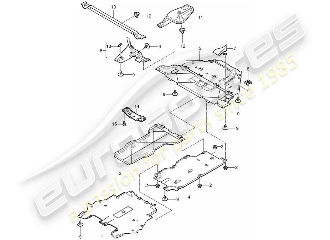 Porsche 997 Gen. 2 (2009) trims Part Diagram