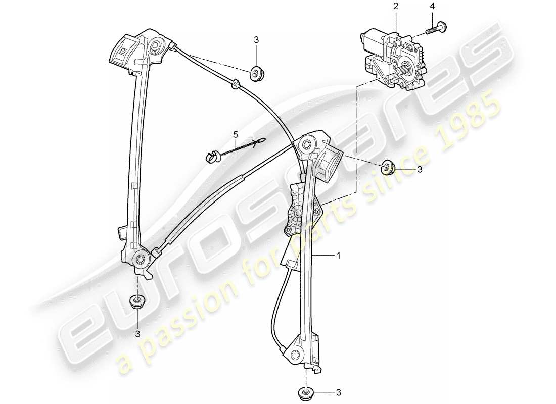 Porsche 997 Gen. 2 (2009) WINDOW REGULATOR Part Diagram