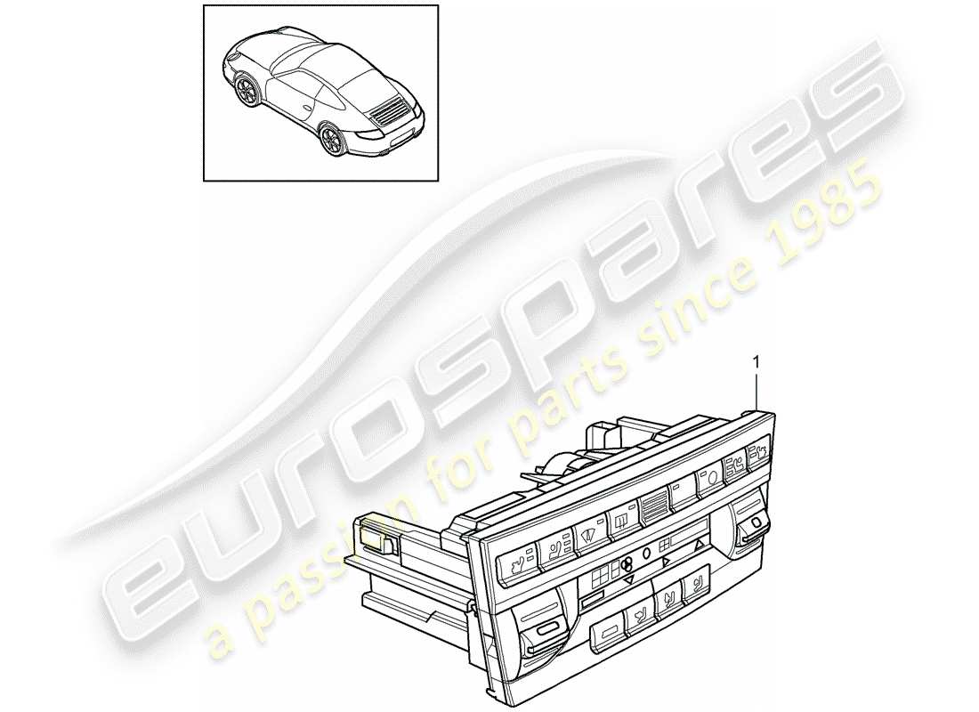 Porsche 997 Gen. 2 (2009) CONTROL SWITCH Part Diagram