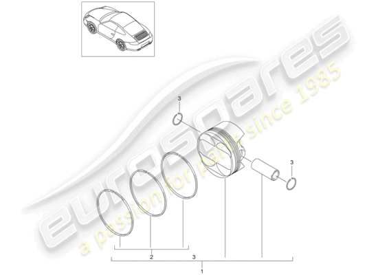 a part diagram from the Porsche 997 Gen. 2 parts catalogue