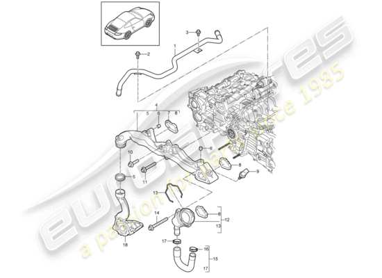 a part diagram from the Porsche 997 Gen. 2 parts catalogue