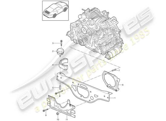 a part diagram from the Porsche 997 Gen. 2 parts catalogue