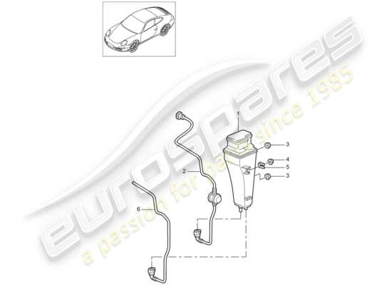 a part diagram from the Porsche 997 Gen. 2 parts catalogue