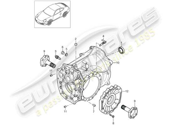 a part diagram from the Porsche 997 Gen. 2 parts catalogue