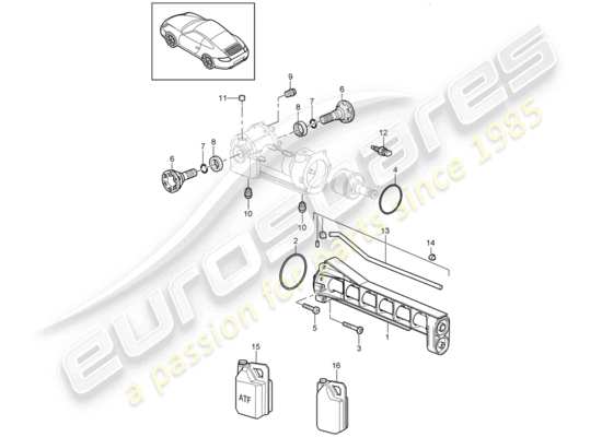 a part diagram from the Porsche 997 Gen. 2 parts catalogue