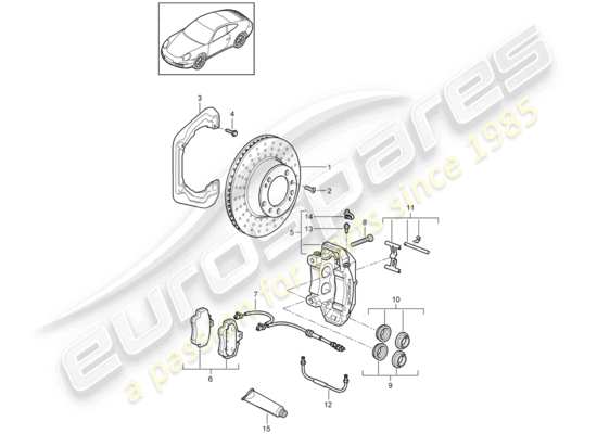 a part diagram from the Porsche 997 Gen. 2 parts catalogue