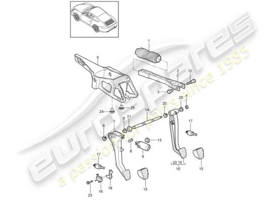 a part diagram from the Porsche 997 Gen. 2 parts catalogue