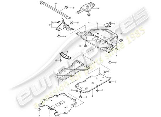 a part diagram from the Porsche 997 Gen. 2 parts catalogue