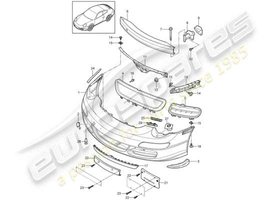 a part diagram from the Porsche 997 Gen. 2 parts catalogue
