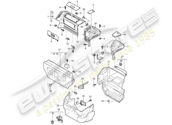 a part diagram from the Porsche 997 Gen. 2 parts catalogue