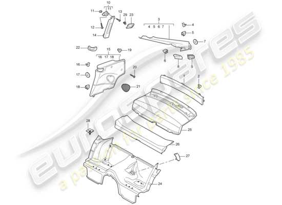 a part diagram from the Porsche 997 Gen. 2 parts catalogue