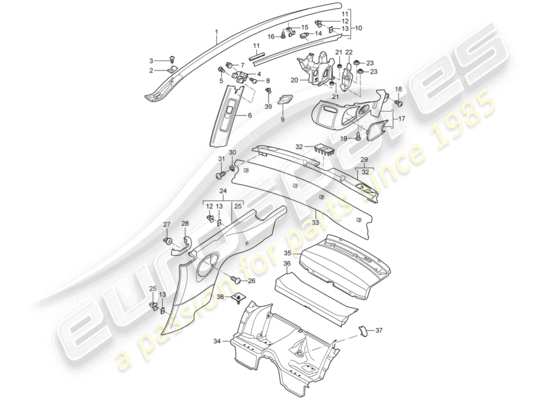 a part diagram from the Porsche 997 Gen. 2 parts catalogue