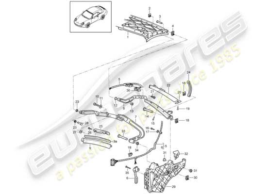 a part diagram from the Porsche 997 Gen. 2 parts catalogue