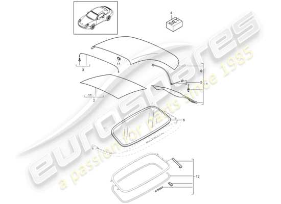 a part diagram from the Porsche 997 Gen. 2 (2009) parts catalogue