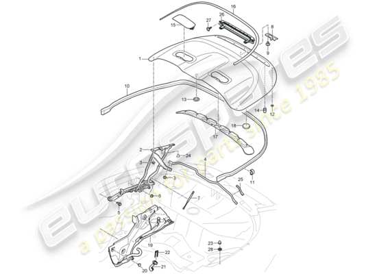 a part diagram from the Porsche 997 Gen. 2 parts catalogue