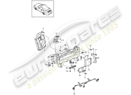 a part diagram from the Porsche 997 Gen. 2 parts catalogue