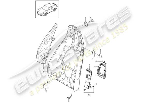 a part diagram from the Porsche 997 Gen. 2 parts catalogue