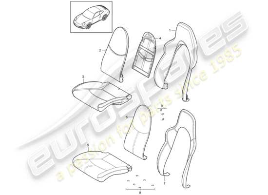 a part diagram from the Porsche 997 Gen. 2 parts catalogue