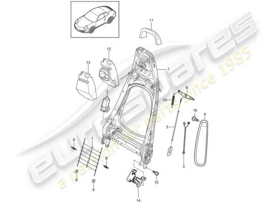 a part diagram from the Porsche 997 Gen. 2 (2009) parts catalogue