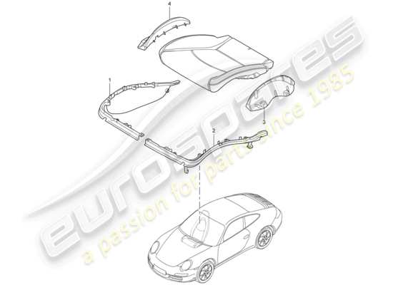 a part diagram from the Porsche 997 Gen. 2 parts catalogue