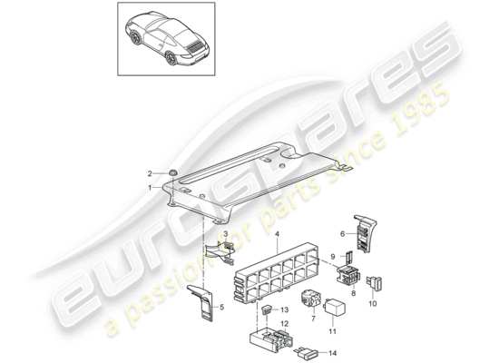 a part diagram from the Porsche 997 Gen. 2 parts catalogue