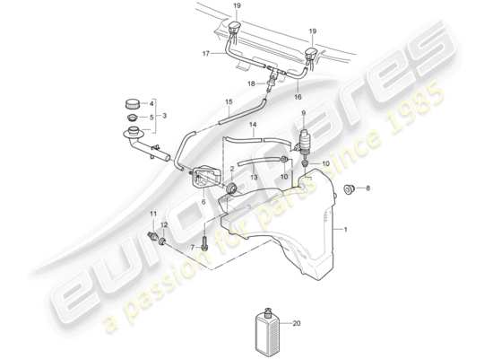 a part diagram from the Porsche 997 Gen. 2 parts catalogue