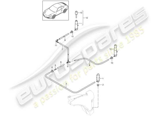 a part diagram from the Porsche 997 Gen. 2 parts catalogue