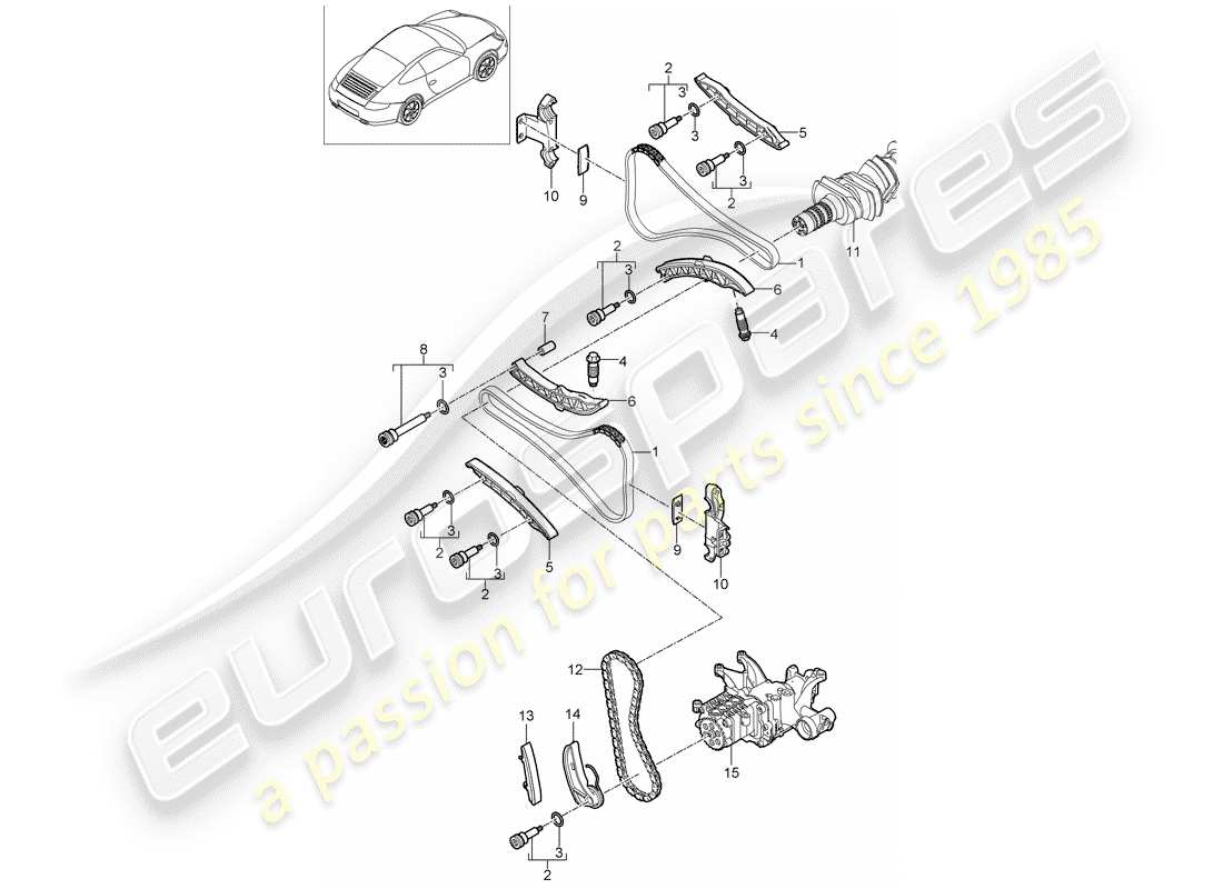 Porsche 997 Gen. 2 (2010) VALVE CONTROL Part Diagram
