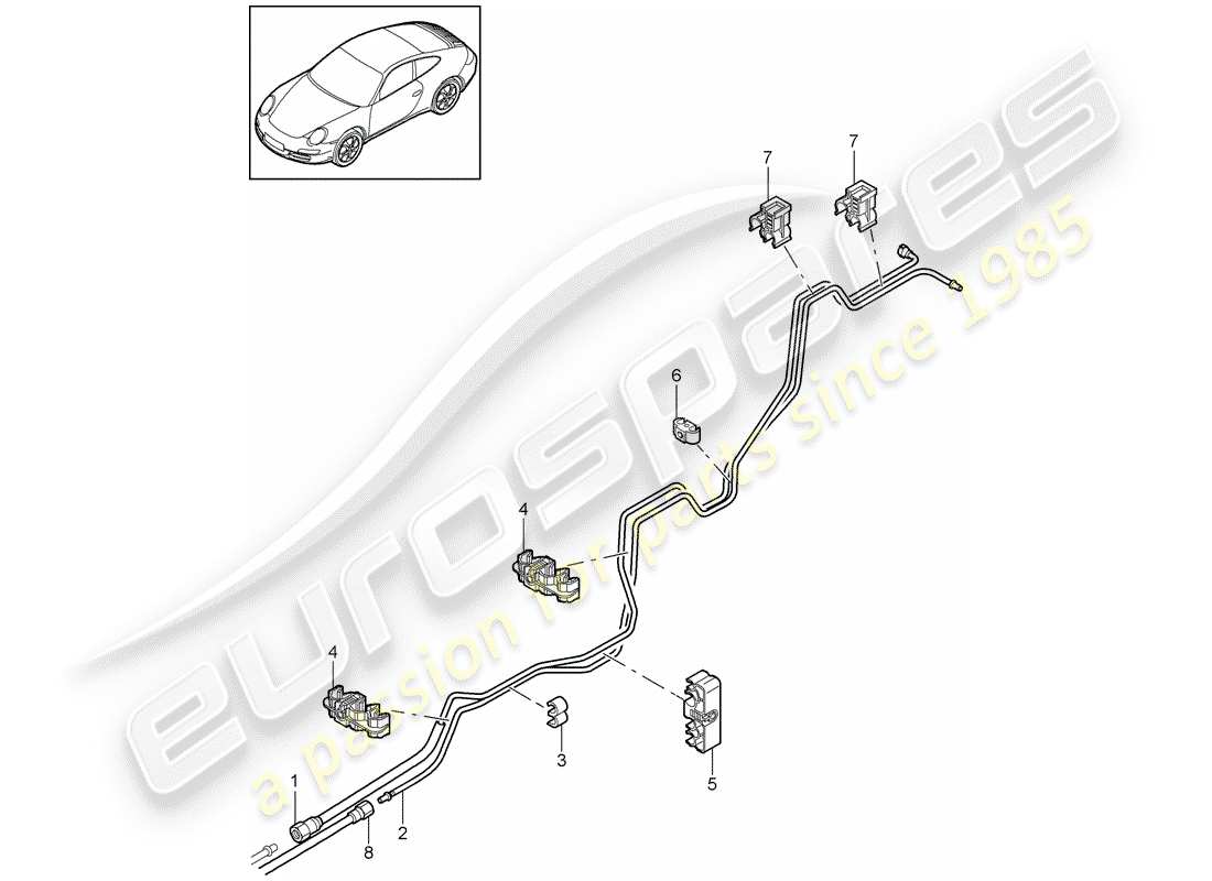 Porsche 997 Gen. 2 (2010) fuel system Part Diagram