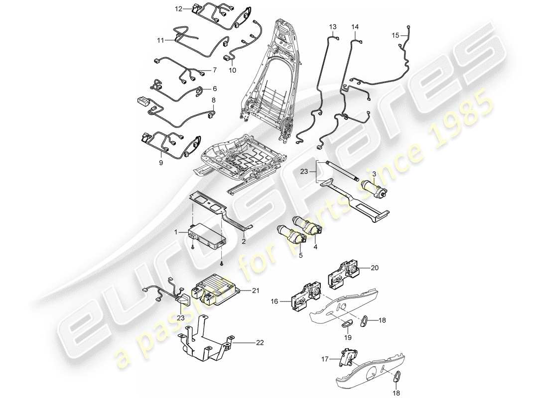 Porsche 997 Gen. 2 (2010) harness Part Diagram