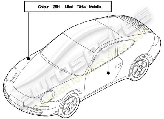 a part diagram from the Porsche 997 Gen. 2 parts catalogue