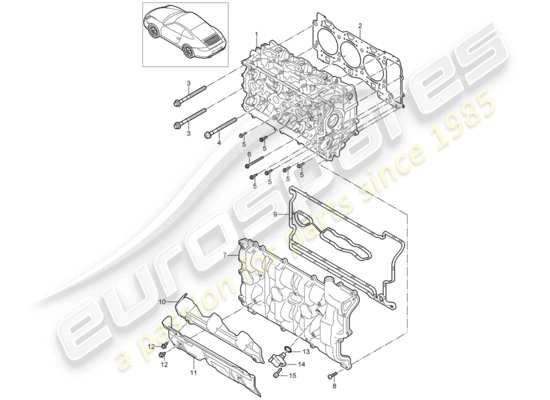 a part diagram from the Porsche 997 Gen. 2 parts catalogue