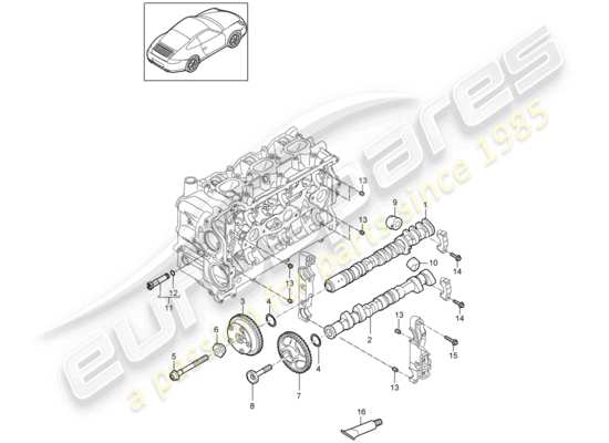 a part diagram from the Porsche 997 Gen. 2 parts catalogue