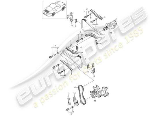 a part diagram from the Porsche 997 Gen. 2 parts catalogue