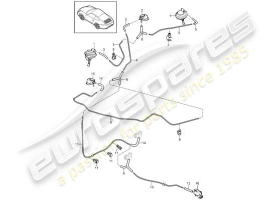 a part diagram from the Porsche 997 Gen. 2 parts catalogue