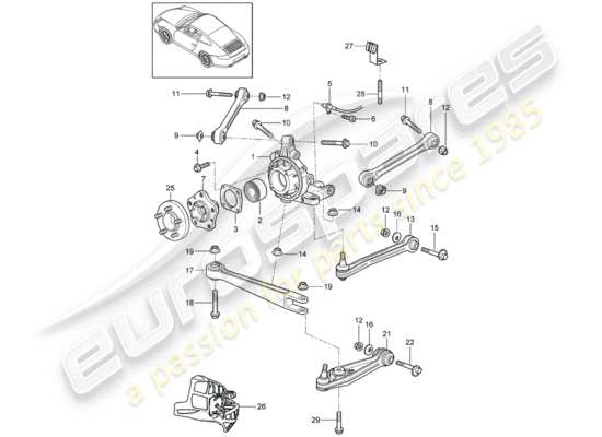 a part diagram from the Porsche 997 Gen. 2 parts catalogue